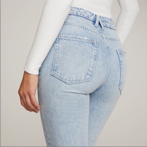 GOOD AMERICAN | Good Boy High Rise Jeans Light Wash Blue643 Women’s Size 2/26 - Picture 4 of 13